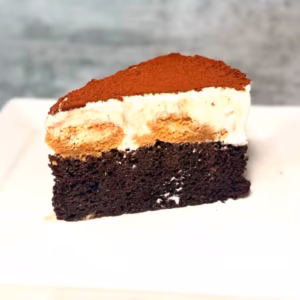Tiramisu Cake Slice [ Eggless ]